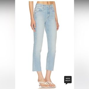 MOTHER Denim The Mid Rise Dazzler Crop Fray Sun Kissed Size 26